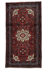 71X127 Tapis Hamadan D'orient Noir/Rouge Foncé (Laine, Perse/Iran) Carpetvista