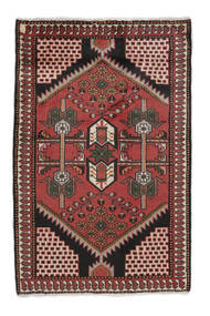 Hamadan Teppich 83X127 Dunkelrot/Schwarz Wolle, Persien/Iran Carpetvista