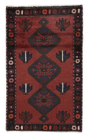 Dywan Orientalny Hamadan 75X121 Czarny/Ciemnoczerwony (Wełna, Persja/Iran)