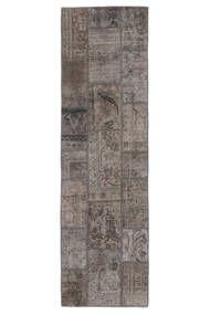 74X257 Patchwork Modern Hallmatta Brun/Svart (Ull, Persien/Iran) Carpetvista