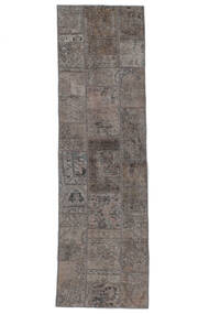 73X253 Patchwork Modern Hallmatta Brun/Svart (Ull, Persien/Iran) Carpetvista
