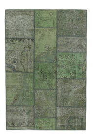 Tapete Persa Patchwork - Persien/Iran 106X157 Verde Escuro/Verde (Lã, Pérsia/Irão)