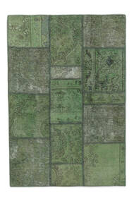 絨毯 Patchwork - Persien/Iran 106X155 ダークグリーン (ウール, ペルシャ/イラン)