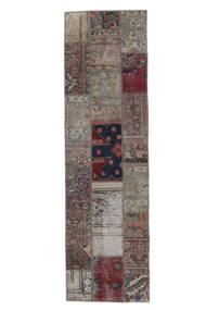 絨毯 パッチワーク 71X249 廊下 カーペット 茶色/ブラック (ウール, ペルシャ/イラン)