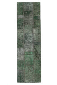 74X251 Alfombra Patchwork - Persien/Iran Moderna De Pasillo Negro/Verde Oscuro (Lana, Persia/Irán) Carpetvista