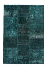  Persischer Patchwork - Persien/Iran Teppich 106X152 Schwarz/Dunkeltürkis (Wolle, Persien/Iran