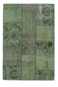  Patchwork - Persien/Iran 106X156 Vintage Persan Covor Lână Verde Închis/Negru Mic Carpetvista