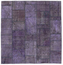  206X209 Patchwork Teppich Quadratisch Dunkellila/Schwarz Persien/Iran Carpetvista