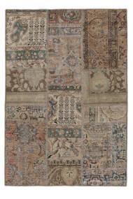 絨毯 Patchwork - Persien/Iran 105X153 茶色/ブラック (ウール, ペルシャ/イラン)