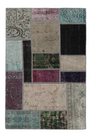 絨毯 Patchwork - Persien/Iran 104X155 ブラック/ダークイエロー (ウール, ペルシャ/イラン)