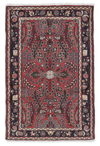 絨毯 オリエンタル リリアン 83X125 ブラック/ダークレッド (ウール, ペルシャ/イラン)
