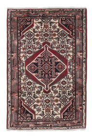 絨毯 ペルシャ アサダバード 77X118 ブラック/茶色 (ウール, ペルシャ/イラン)