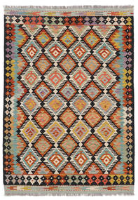  Kelim Afghan Old Style Vloerkleed 127X179 Wol Zwart/Groen Klein Carpetvista