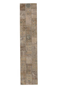 85X410 Tapete Patchwork - Persien/Iran Moderno Passadeira Castanho (Lã, Pérsia/Irão) Carpetvista