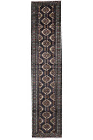 絨毯 ペルシャ トルクメン 83X378 廊下 カーペット ブラック/茶色 (ウール, ペルシャ/イラン)