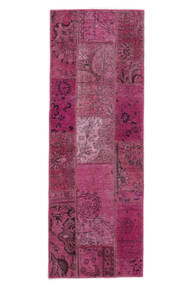 71X207 Tapis Patchwork - Persien/Iran Moderne De Couloir Rose Foncé (Laine, Perse/Iran) Carpetvista