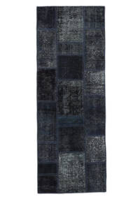  Patchwork - Persien/Iran 74X204 Vintage Perzsa Gyapjúszőnyeg Fekete Kicsi Carpetvista
