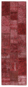 Tapis Patchwork 77X252 De Couloir Rouge Foncé/Noir (Laine, Perse/Iran)