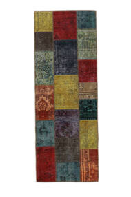  Persischer Patchwork - Persien/Iran Teppich 74X203 Läufer Schwarz/Dunkelrot (Wolle, Persien/Iran)