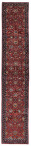 Tapis Sarough Fine 80X411 De Couloir Rouge Foncé/Noir (Laine, Perse/Iran)