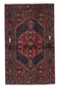 124X200 Dywan Hamadan Orientalny Czarny/Ciemnoczerwony (Wełna, Persja/Iran) Carpetvista