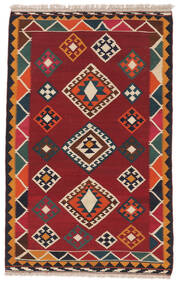 Tapete Persa Kilim Vintage 125X203 Vermelho Escuro/Preto (Lã, Pérsia/Irão)