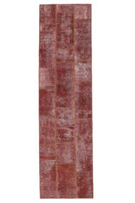 Tapete Patchwork 83X304 Passadeira Vermelho Escuro (Lã, Pérsia/Irão)