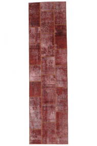  81X311 Patchwork Teppich Läufer Dunkelrot Persien/Iran Carpetvista