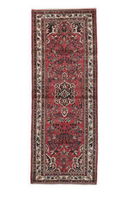絨毯 オリエンタル ホセイナバード 114X300 廊下 カーペット ダークレッド/ブラック (ウール, ペルシャ/イラン)