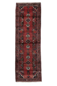 102X298 Hamadan Teppich Orientalischer Läufer Schwarz/Dunkelrot (Wolle, Persien/Iran) Carpetvista