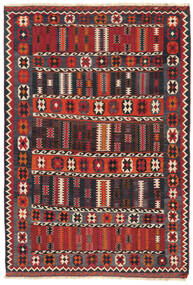 Kelim Vintage Matot Matto 176X255 Tummanpunainen/Musta Villa, Persia/Iran Carpetvista