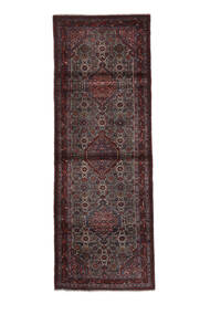 110X308 絨毯 アサダバード オリエンタル 廊下 カーペット ブラック/ダークレッド (ウール, ペルシャ/イラン) Carpetvista