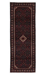 絨毯 ペルシャ ホセイナバード 116X322 廊下 カーペット ブラック (ウール, ペルシャ/イラン)