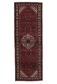 113X325 Alfombra Hosseinabad Oriental De Pasillo Negro/Rojo Oscuro (Lana, Persia/Irán) Carpetvista