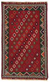 Kelim Vintage Matot Matto 131X218 Tummanpunainen/Musta Villa, Persia/Iran Carpetvista
