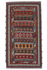  Kilim Vintage Tappeto 156X288 Vintage Persiano Di Lana Nero/Rosso Scuro Piccolo Carpetvista