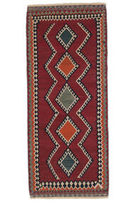  Oriental Kilim Vintage Rug 110X265 Runner
 Dark Red/Black Wool, Persia/Iran Carpetvista