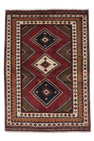 絨毯 ペルシャ カシュガイ 129X184 ブラック/茶色 (ウール, ペルシャ/イラン)