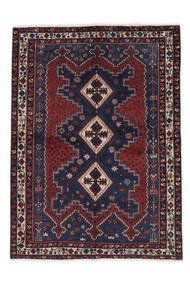 絨毯 ペルシャ アフシャル 160X217 ブラック/ダークレッド (ウール, ペルシャ/イラン)