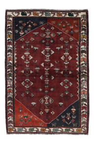 絨毯 カシュガイ 150X219 黒/深紅色の (ウール, ペルシャ/イラン)