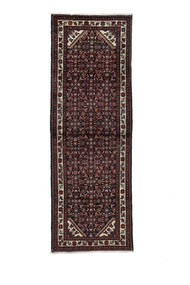 105X305 絨毯 オリエンタル ホセイナバード 廊下 カーペット ブラック (ウール, ペルシャ/イラン) Carpetvista