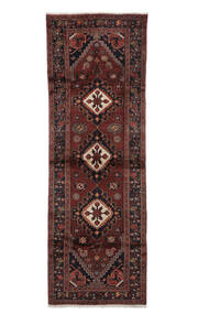 100X301 Hamadan Orientalisk Hallmatta Svart/Mörkröd (Ull, Persien/Iran) Carpetvista