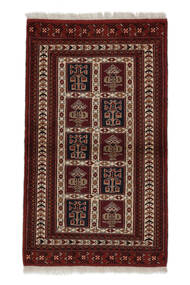 82X138 絨毯 オリエンタル トルクメン ブラック/茶色 (ウール, ペルシャ/イラン) Carpetvista