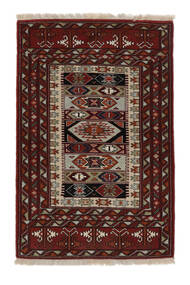 86X128 Turkaman Rug Oriental Black/Brown (Wool, Persia/Iran) Carpetvista