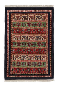 Turkaman Rug 88X125 Black/Brown Wool, Persia/Iran Carpetvista