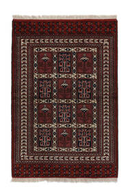 85X123 Turkaman Vloerkleed Oosters Zwart/Bruin (Wol, Perzië/Iran)