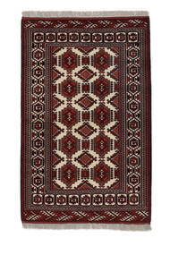  102X155 Turkaman Vloerkleed Zwart/Bruin Perzië/Iran Carpetvista