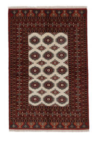  Orientalischer Turkaman Teppich 156X235 Schwarz/Dunkelrot Wolle, Persien/Iran Carpetvista