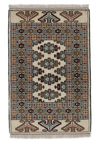  Persialainen Turkaman Matot 83X122 Musta/Ruskea Carpetvista