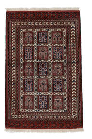 絨毯 オリエンタル トルクメン 85X127 ブラック/茶色 (ウール, ペルシャ/イラン)